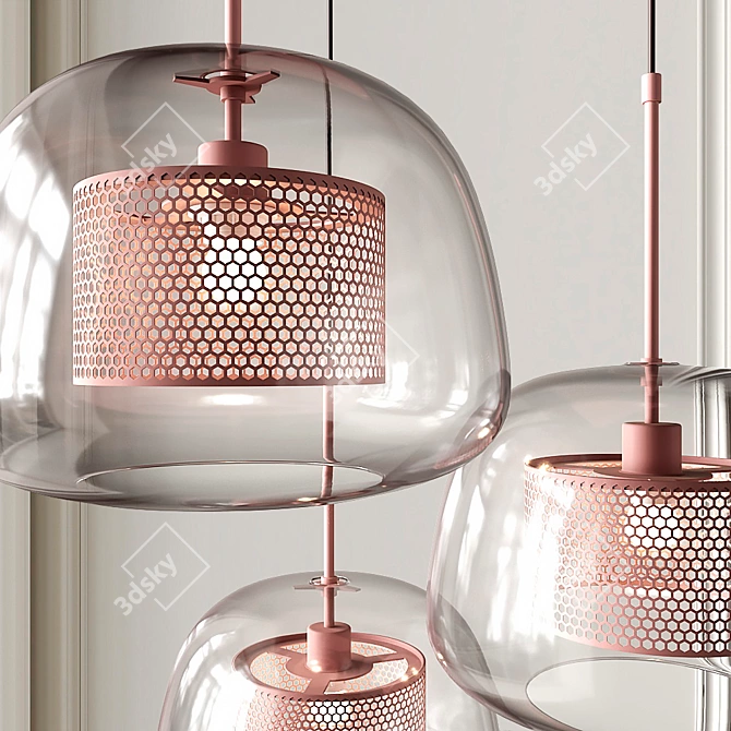 Catch Trio Rose Pendant Lamp 3D model image 2