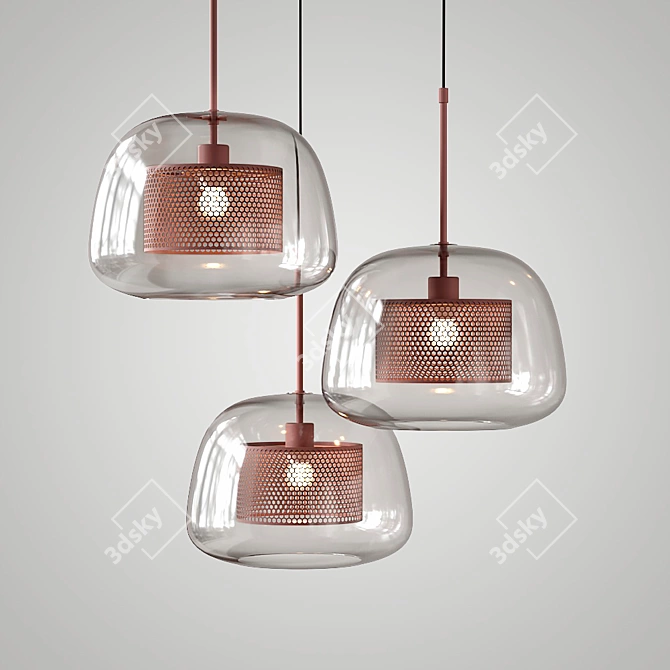 Catch Trio Rose Pendant Lamp 3D model image 6