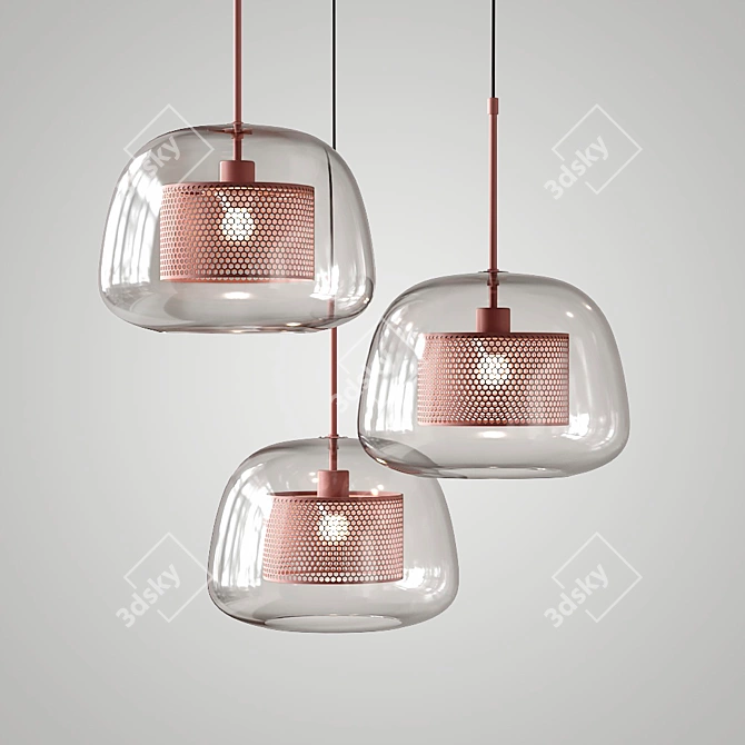 Catch Trio Rose Pendant Lamp 3D model image 7