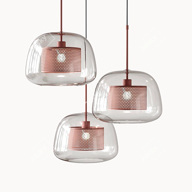 Catch Trio Rose Pendant Lamp 3D model image 8