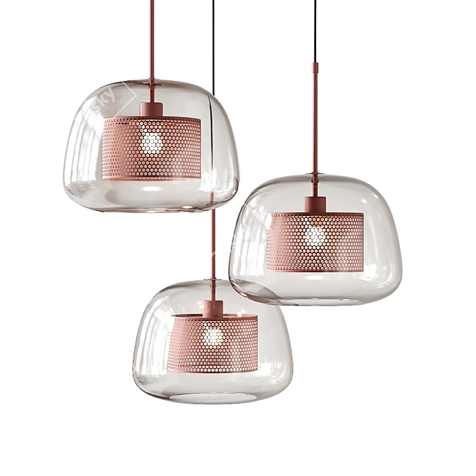 Catch Trio Rose Pendant Lamp 3D model image 9