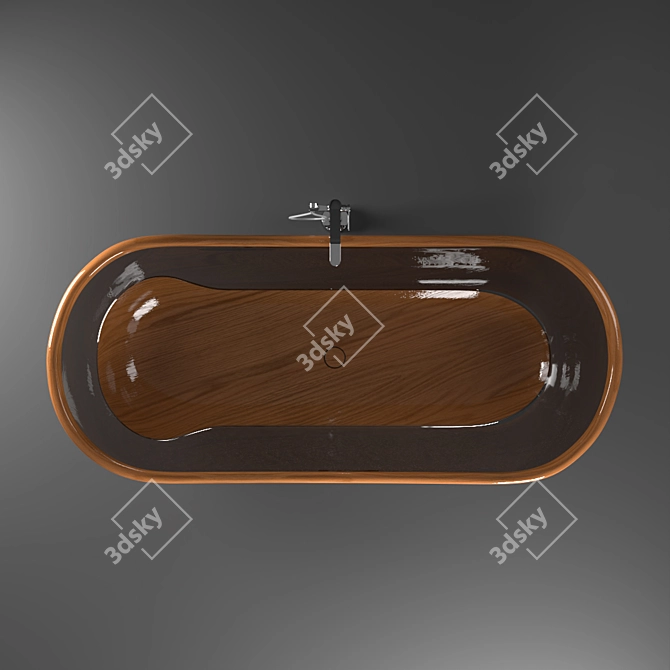 GlassWood Bathroom - Stylish and Durable 3D model image 4