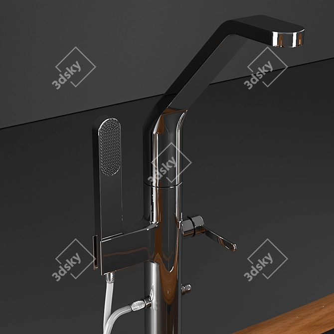 GlassWood Bathroom - Stylish and Durable 3D model image 5