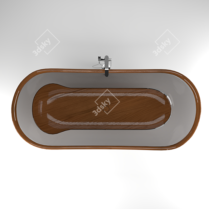 GlassWood Bathroom - Stylish and Durable 3D model image 9