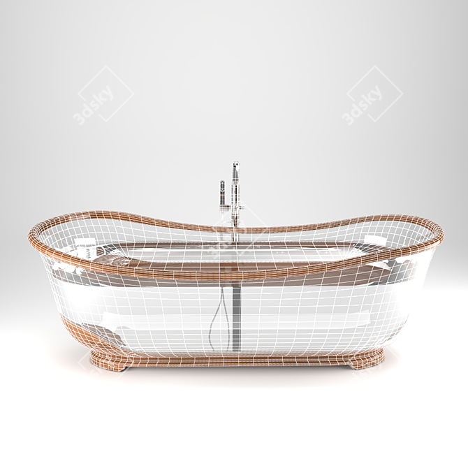 GlassWood Bathroom - Stylish and Durable 3D model image 11