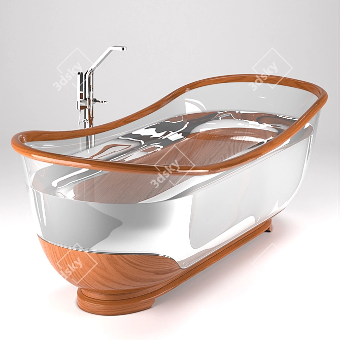 GlassWood Bathroom - Stylish and Durable 3D model image 13