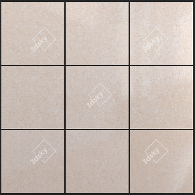 Marfil Cream Marble: Versatile, High-Quality Texture Set 3D model image 1