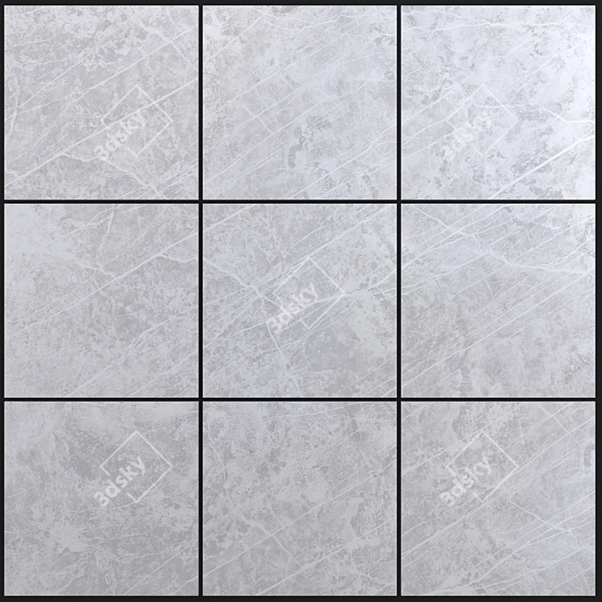 Marble Gray: High-Definition Multi-Texture Set 3D model image 1