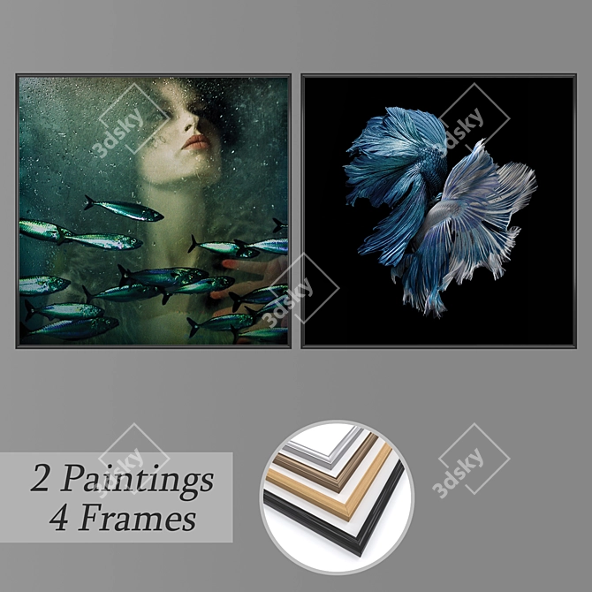 Abstract Masterpiece Wall Prints 3D model image 1