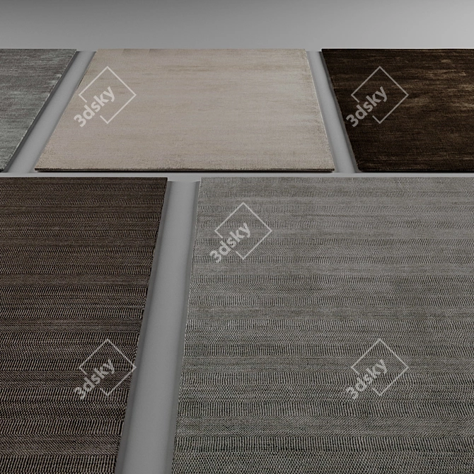 Sleek Contemporary Bellagio Rug - LuxDeco 3D model image 2