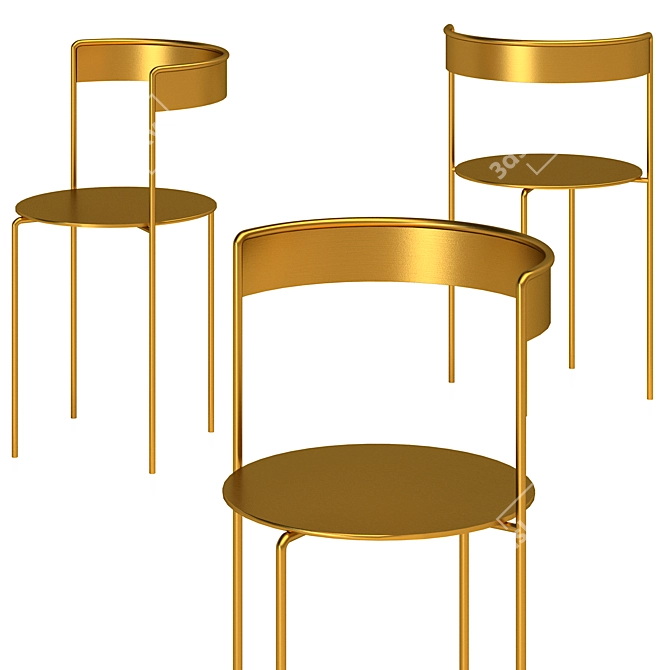 Elegant Metal Chairs by ALIBERA 3D model image 3