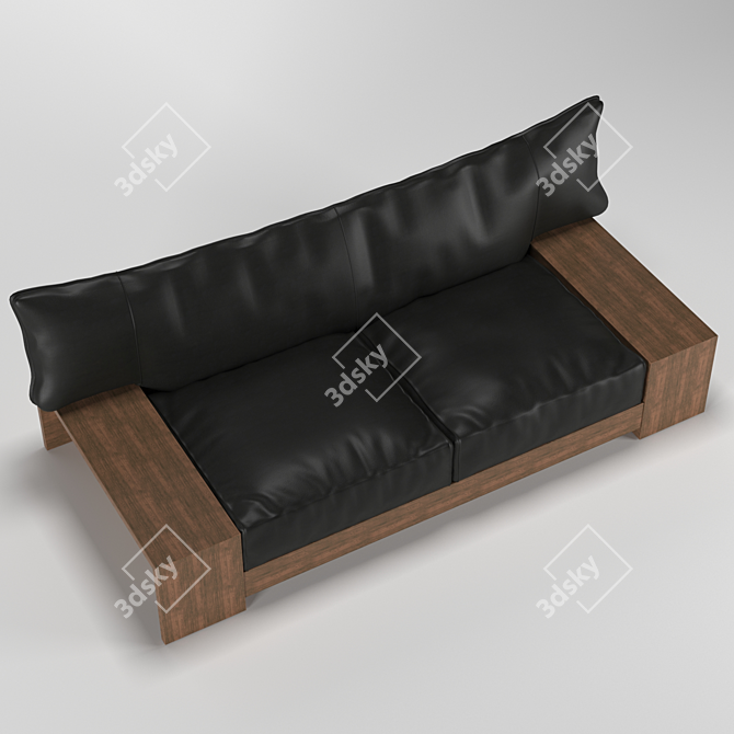 Japanese Inspired Kiza Sofa 3D model image 2