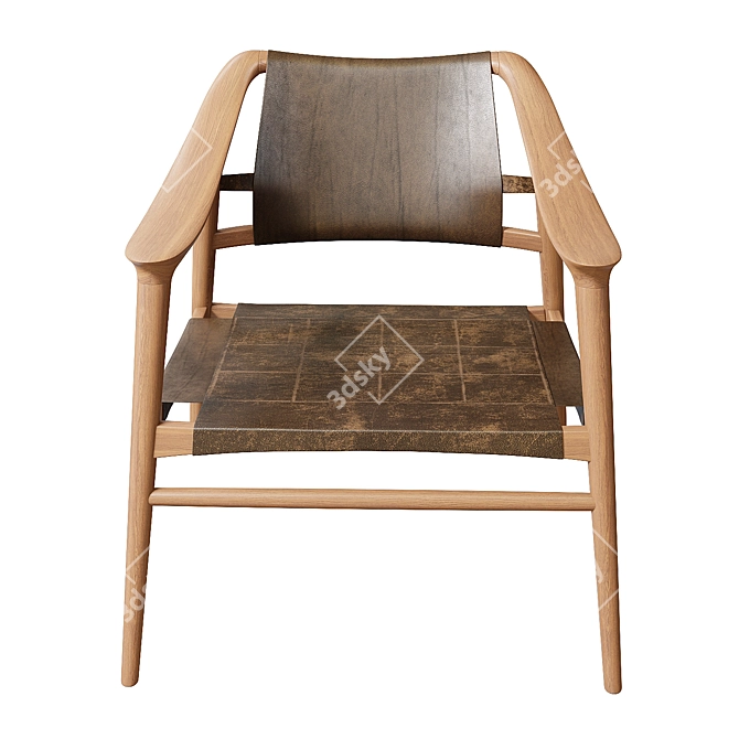 Title: Vintage Bambi Lounge Chair 3D model image 4