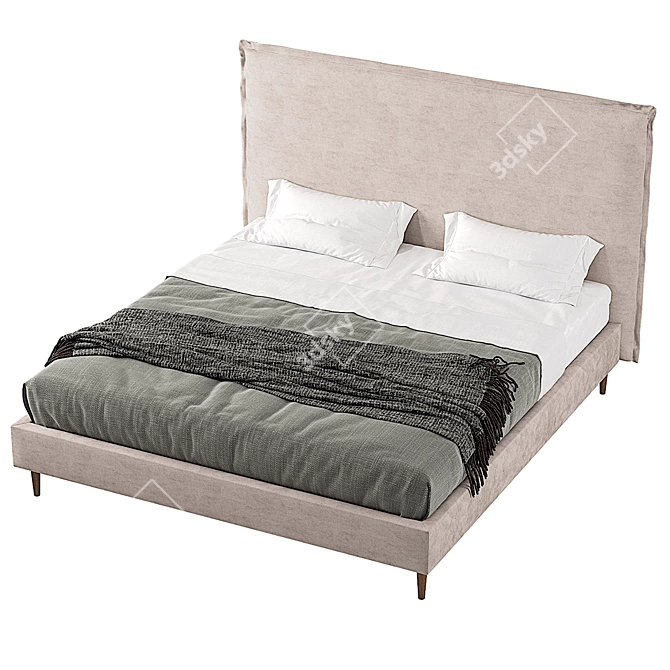 Scandi Love Bed 3D model image 1