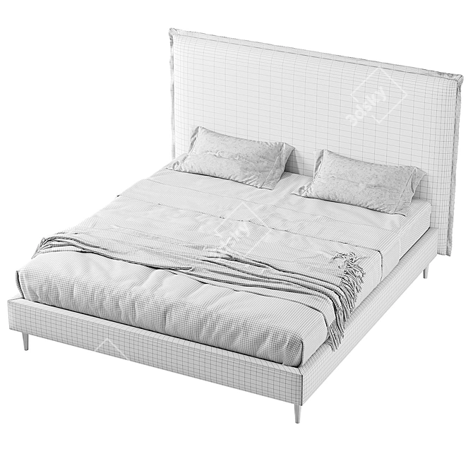 Scandi Love Bed 3D model image 4