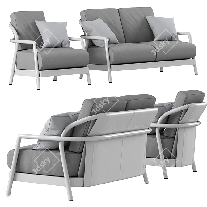 Alison Flexform Outdoor Sofa 3D model image 1