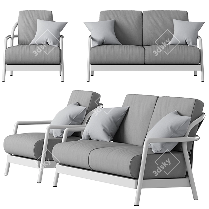 Alison Flexform Outdoor Sofa 3D model image 2