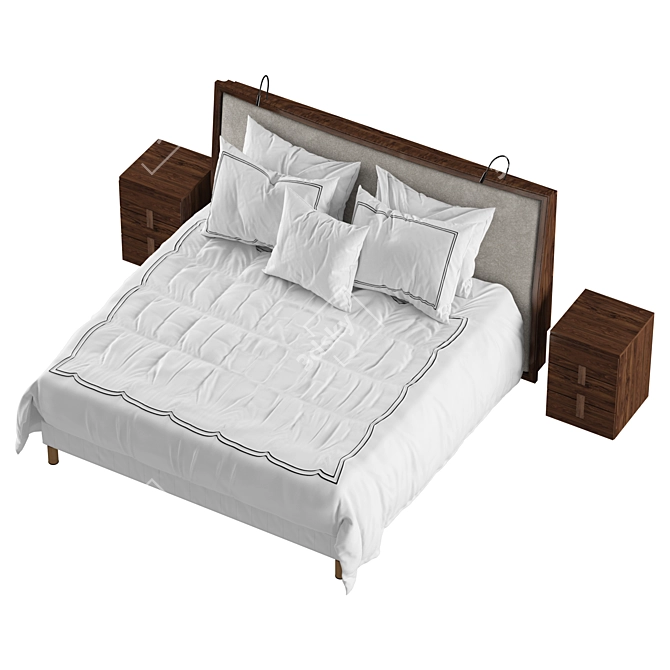 Luxury Sleep Oasis: Hotel Bed 3D model image 2