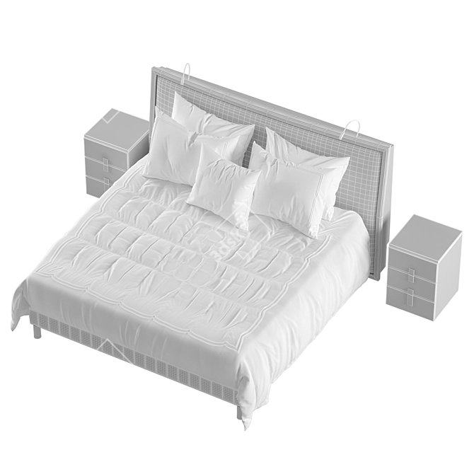 Luxury Sleep Oasis: Hotel Bed 3D model image 3