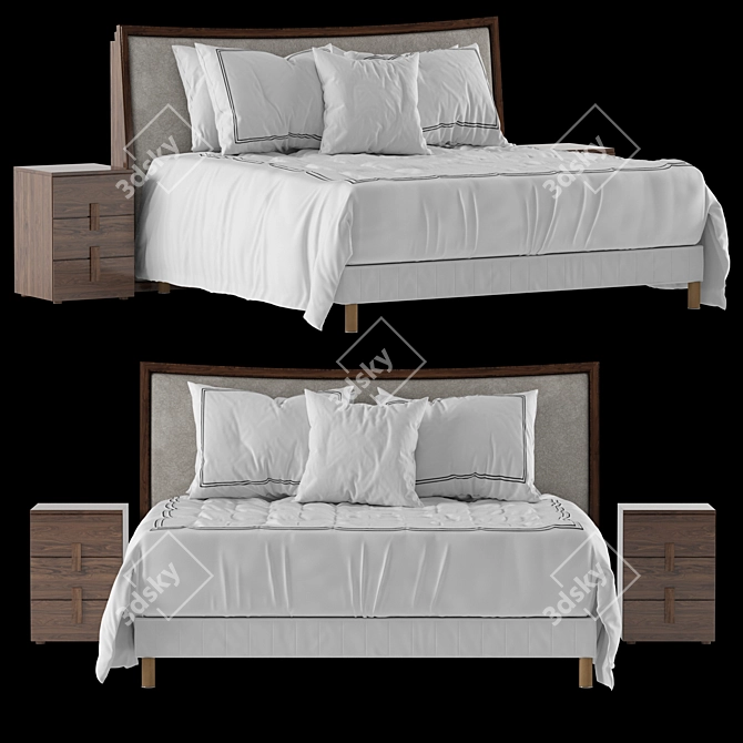 Luxury Sleep Oasis: Hotel Bed 3D model image 4