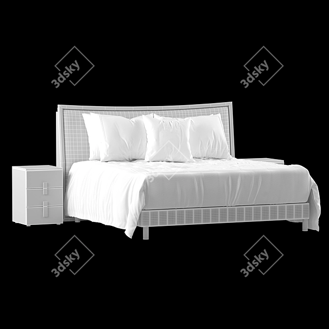 Luxury Sleep Oasis: Hotel Bed 3D model image 6