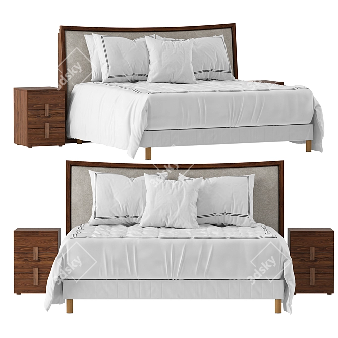 Luxury Sleep Oasis: Hotel Bed 3D model image 7