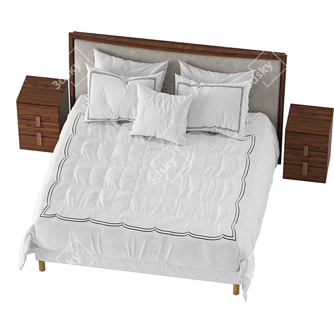 Luxury Sleep Oasis: Hotel Bed 3D model image 8