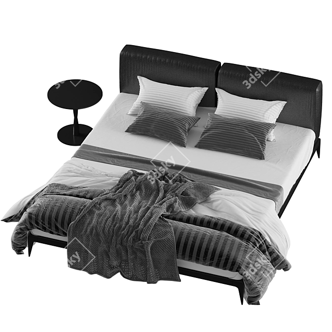 Elegante Park Bed: Modern Comfort & Style 3D model image 2