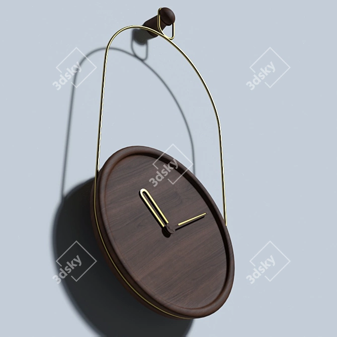 Eslabon Wooden Watch: Minimalist Beauty 3D model image 2