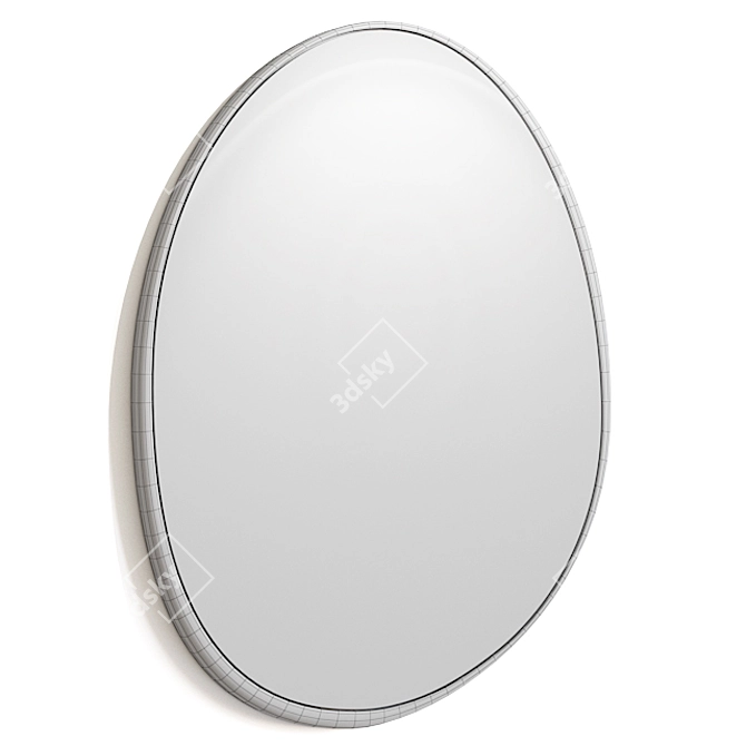 Elegant Elliptical Mirror 3D model image 4