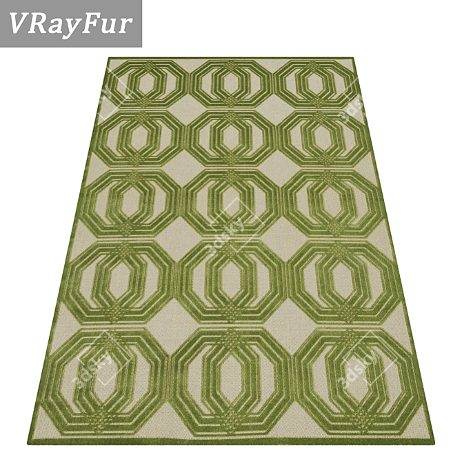 Luxury Carpet Set with High-quality Textures 3D model image 2