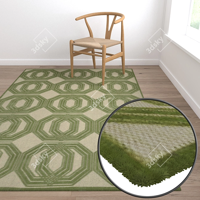 Luxury Carpet Set with High-quality Textures 3D model image 5