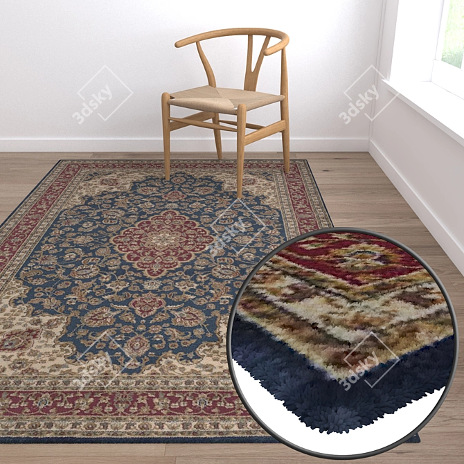 Luxury Carpet Set with High-Quality Textures 3D model image 5