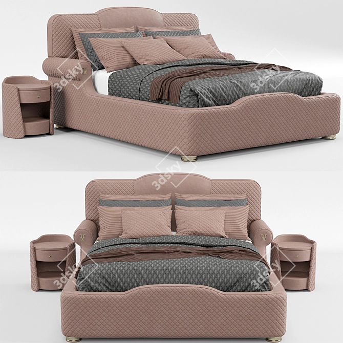 Luxury Vision Palladium Bed 3D model image 1