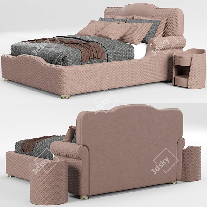 Luxury Vision Palladium Bed 3D model image 2