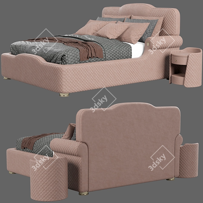 Luxury Vision Palladium Bed 3D model image 7