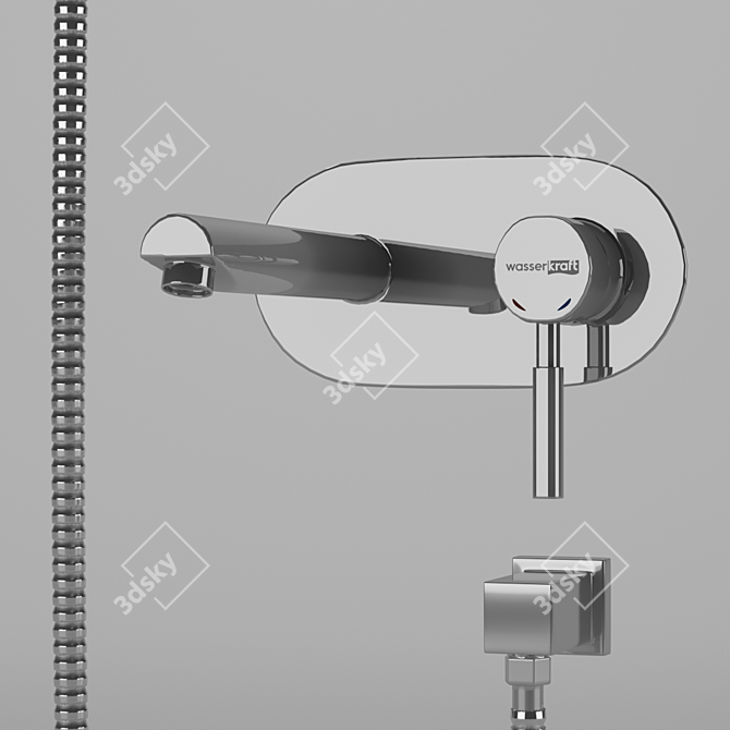 3-Function Shower Mixer - Wasserkraft 3D model image 2