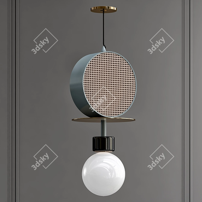 Sleek Modern Pendant Light 3D model image 1