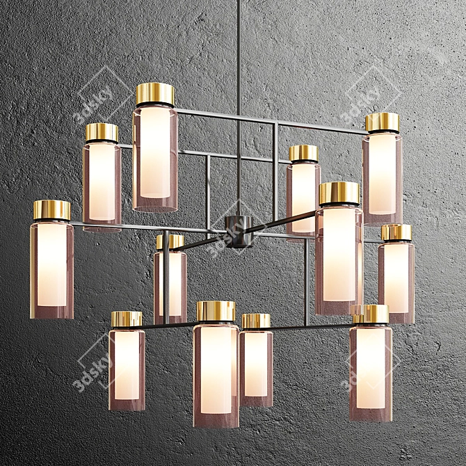 Elegant Osman 12-Light Chandelier 3D model image 1