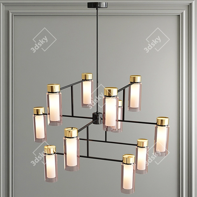 Elegant Osman 12-Light Chandelier 3D model image 3