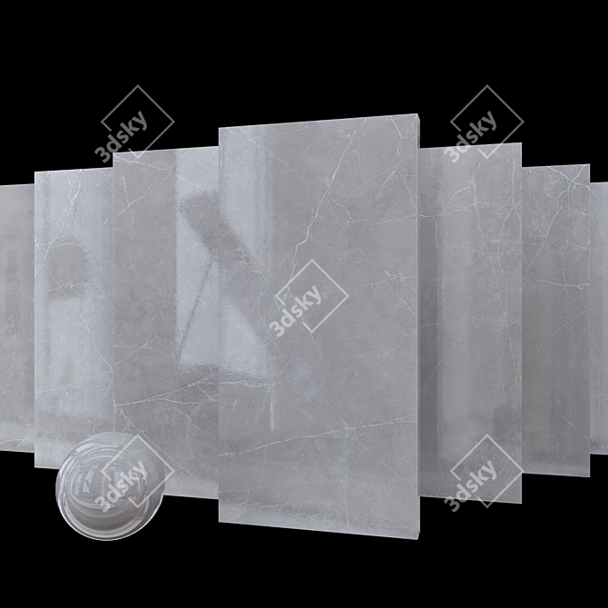 Sterlina Dove Marble Set: High-Definition, Multi-Texture, 80x160cm 3D model image 1