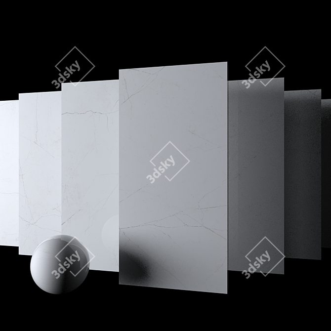 Sterlina White Marble Set: Multi-Texture, HD Textures, 3D Max & FBX 3D model image 2