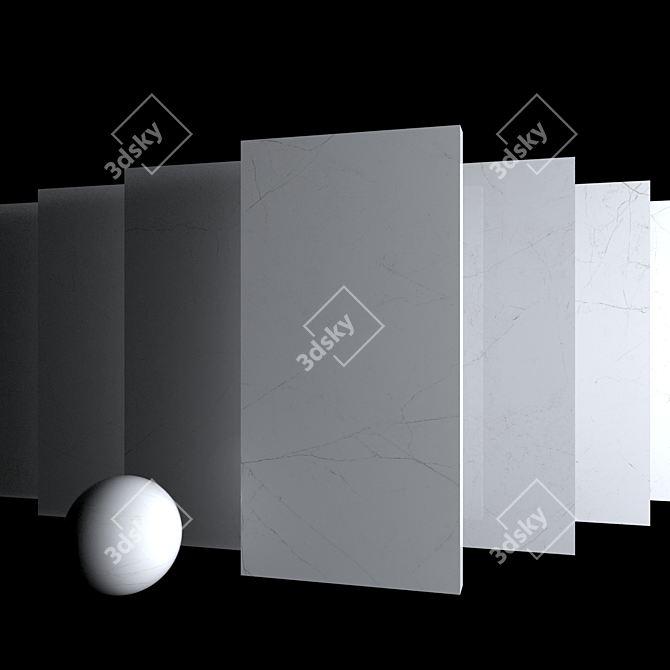 Sterlina White Marble Set: Multi-Texture, HD Textures, 3D Max & FBX 3D model image 3