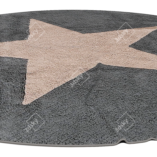 Bentua Kids Circle Rugs 3D model image 2