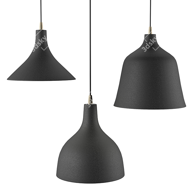 Karman T-Black Ceramic Pendant Lamps 3D model image 6