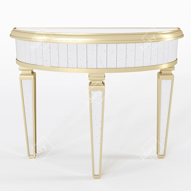 ArtevaLuce Mica Console: Elegant Gold Mirror 3D model image 1