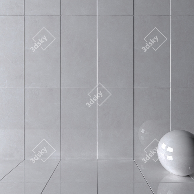 Sterlina Silver Wall Tiles Set 3D model image 2