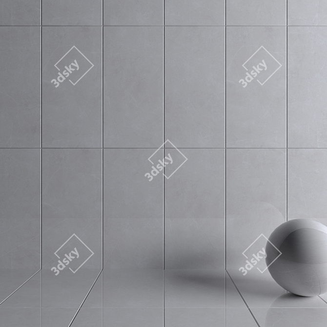 Sterlina Silver Wall Tiles Set 3D model image 3