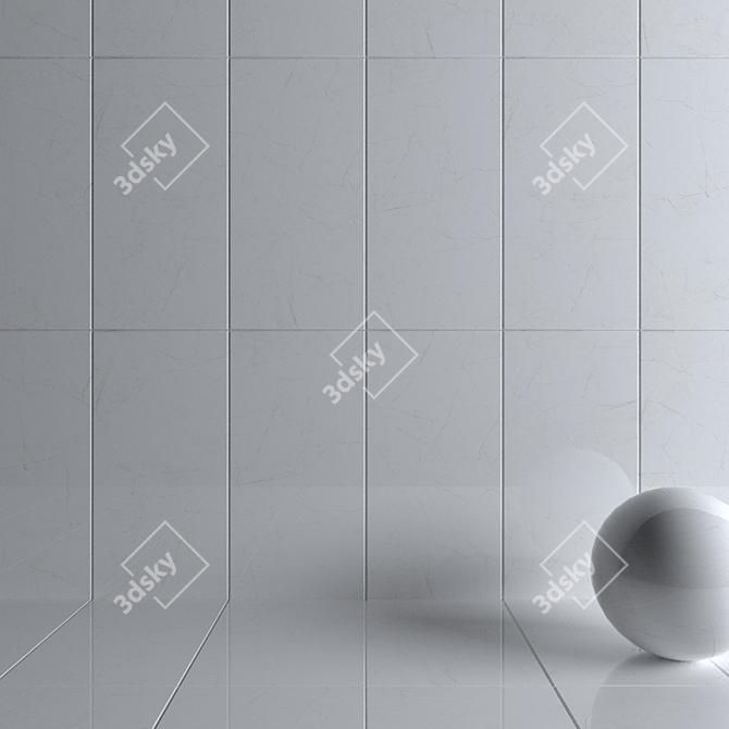 Sterlina White Wall Tiles - Set of 2 3D model image 3