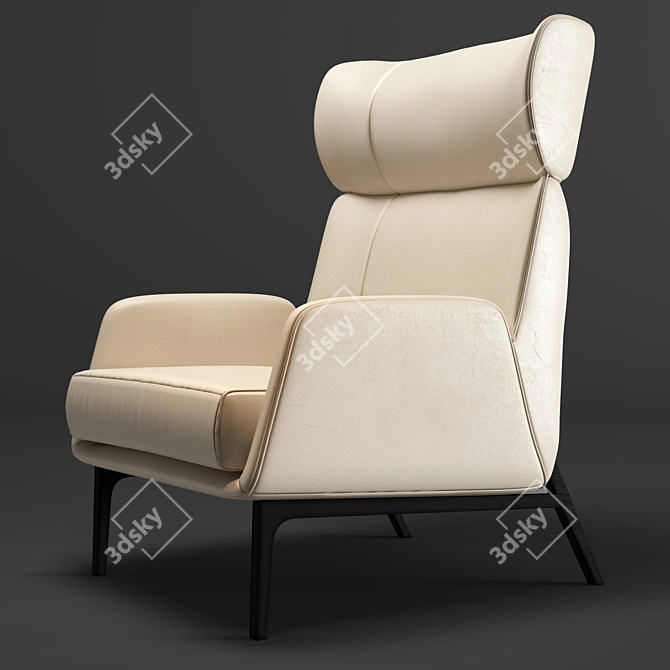 Modern Hidea Lounge Chair: Stylish & Comfortable 3D model image 2